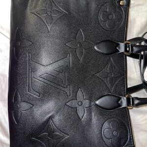 Louis Vuitton Black Embossed Tote